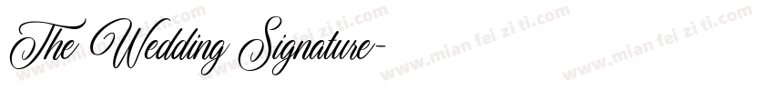 The Wedding Signature字体转换